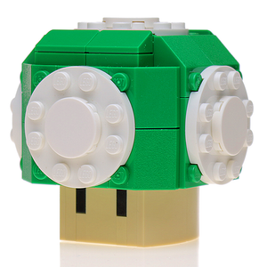 Green Power Mushroom made from LEGO parts - B3 Customs
