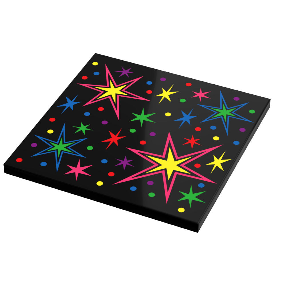 アブストラクト　レコードコレクション 6枚セット B3 Customs® 80's Arcade Carpet (Bursts) - Custom Printed 6x6 Tile for