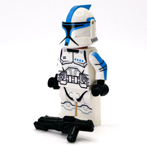 Custom LEGO Phase 1 Clone Lieutenant (dark azure) Minifigure