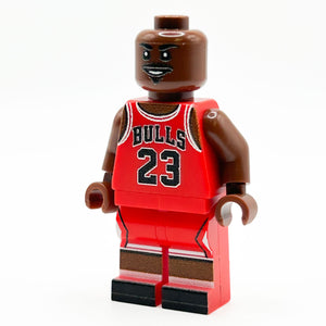 MJ #23 (Red Jersey) Basketball Player Minifig made using LEGO parts