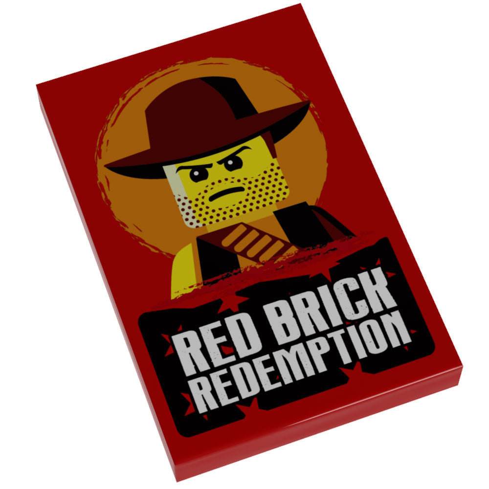 Red Brick Redemption Video Game Cover (2x3 Tile) B3 Customs