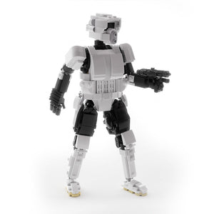Scout Trooper 9” Buildable Figure MOC made using LEGO parts