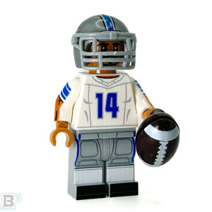 #22 WR St. Brown Detroit Football Player Minifig made using LEGO parts - B3 Customs