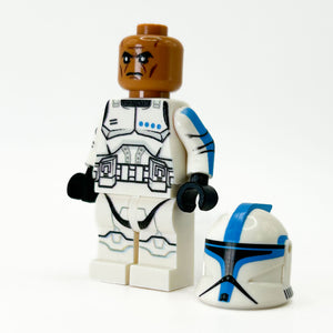 Custom Lieutenant Clone Trooper (Dark Azure, Phase 1) Minifig  - B3 Customs