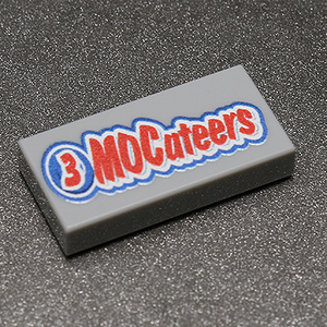 3 MOCateers - Custom Printed 1x2 Tile made using LEGO part