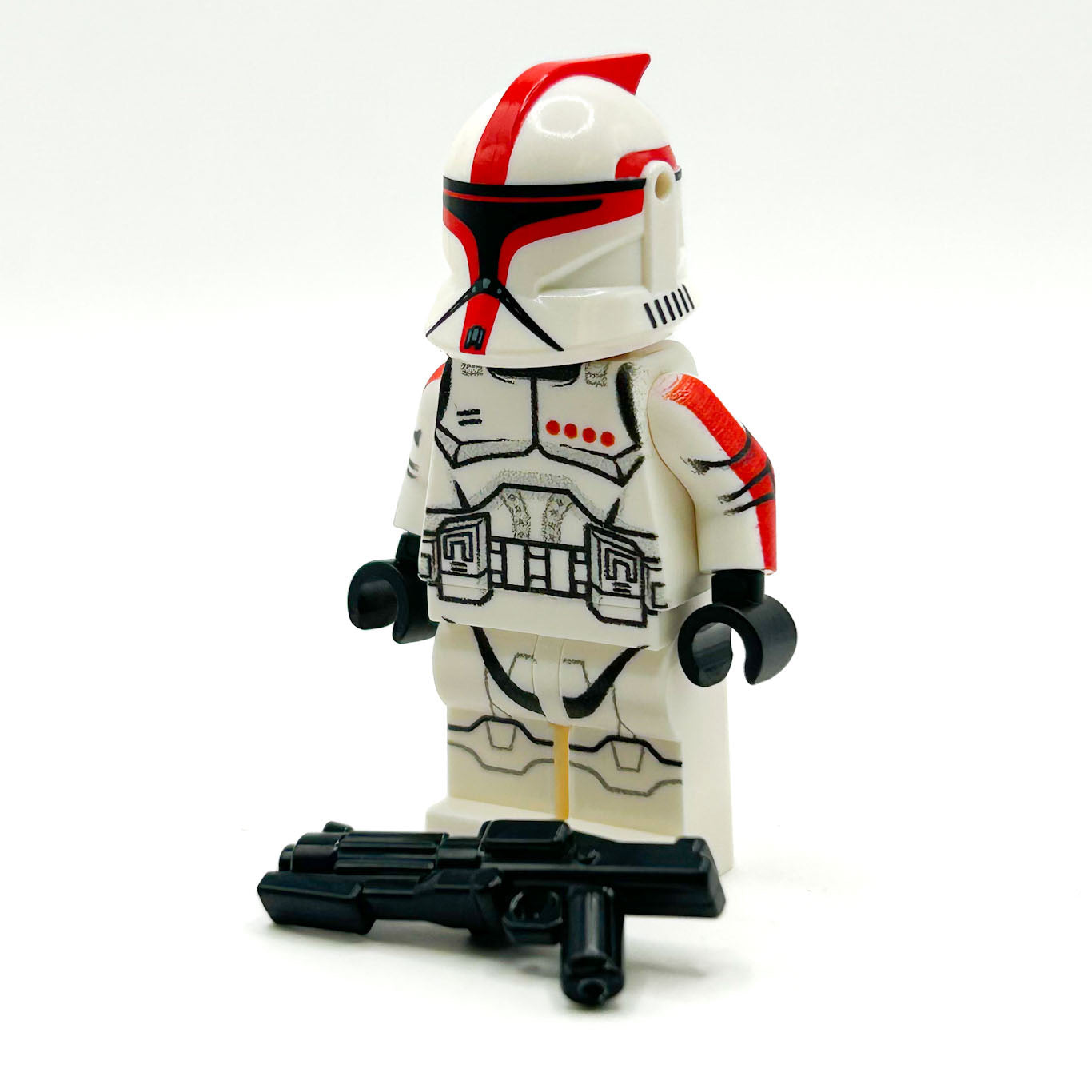 Custom Commander Clone Trooper (Red, Phase 1) Minifig made using