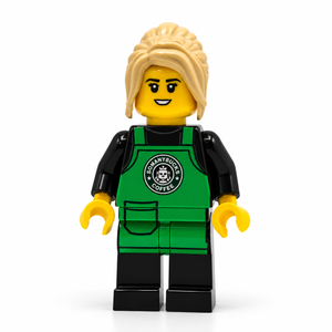 SoManyBucks Coffee Barista Female Minifig with Blonde Hair