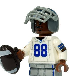 #88 WR Dallas Football Player Minifig made using LEGO parts