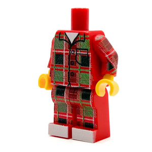 Christmas Flannel PJs Minifig Body made using LEGO parts - B3 Customs