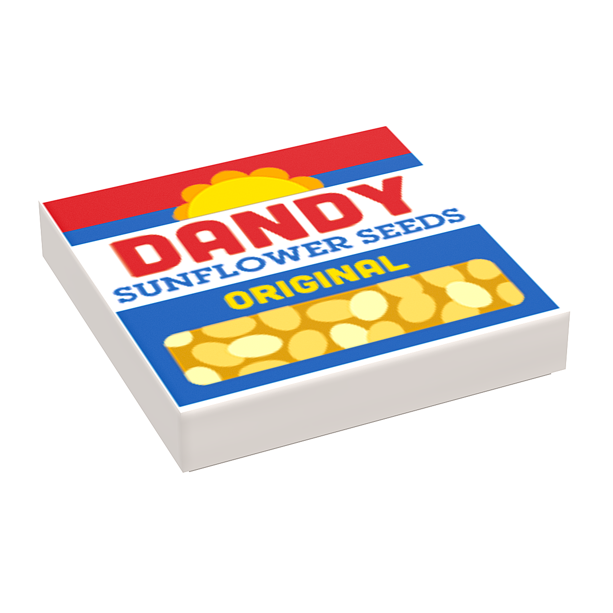 Dandy Sunflower Seeds B3 Customs® Printed 2x2 Tile