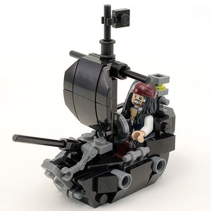 Custom Black Ship (Pearl) with Jack Sparrow Minfigure