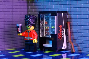 Custom LEGO Coke Zero Vending Machine