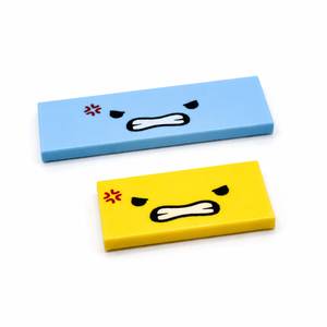 Angry Face Tiles for LEGO Set 10349 Happy Plants