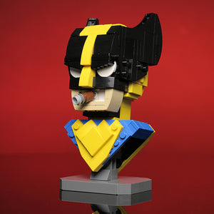 Wolverine Bust MOC made using LEGO bricks
