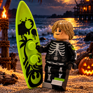 Custom LEGO Spooky Luke Skywalker Surfer Minifig