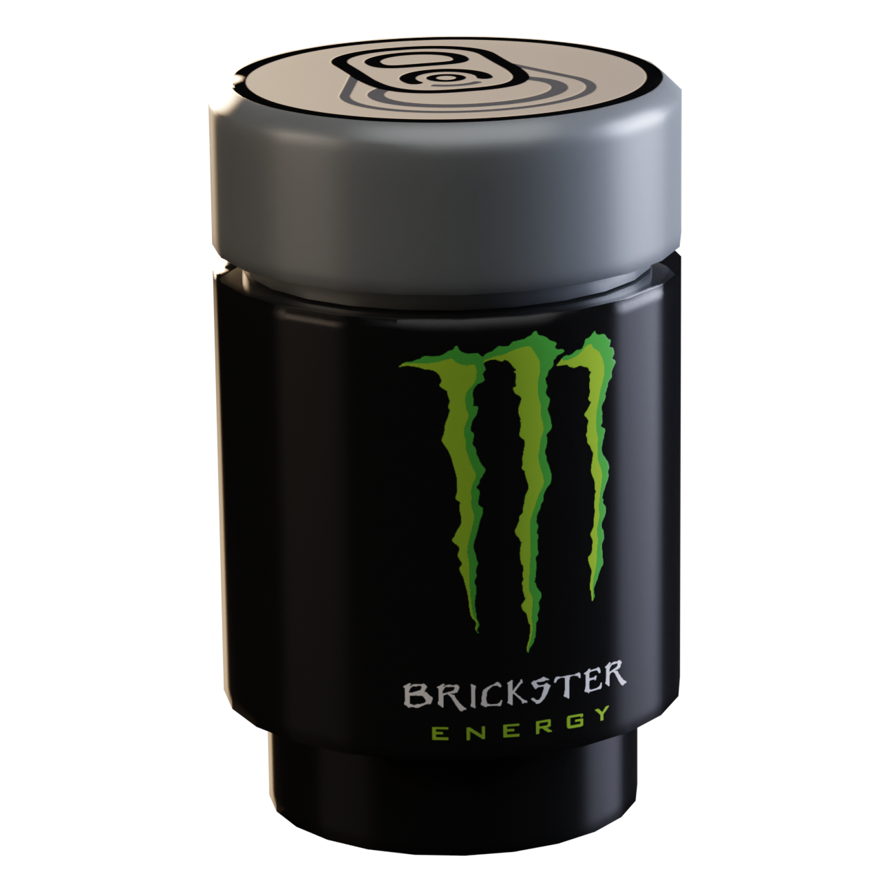 Brickster Energy Drink Can made using LEGO parts – B3 Customs