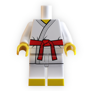 Custom LEGO Red Belt Karate Minifig