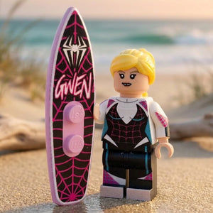 Custom LEGO Spider-Gwen Surfer Minifig