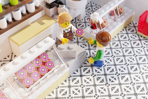 Parlor Doughnuts Tile Flooring (2x2 Tile) made using LEGO part
