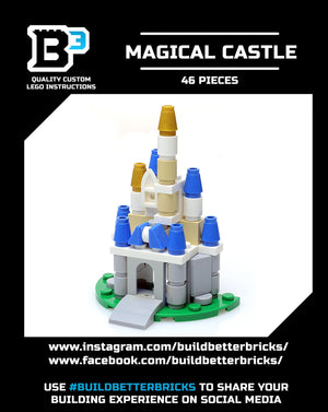 Custom Mini Magical Castle made using LEGO parts - B3 Customs