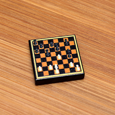 Chess Printed 2x2 Tile made using LEGO parts - B3 Customs