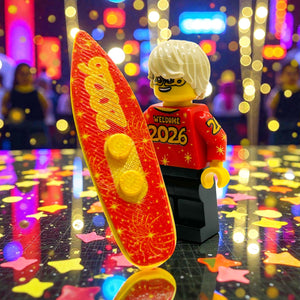Surfing into 2026 GWP New Year's Minifig