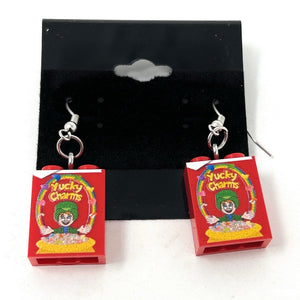 Yucky Charms Cereal Earrings made from LEGO parts - B3 Customs