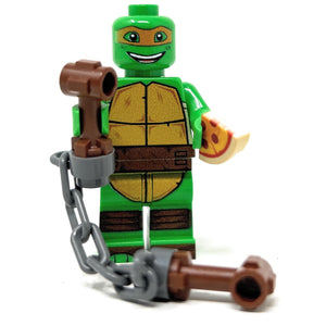 Mikey Orange Fighter Turtle - Custom Minifig made using LEGO parts