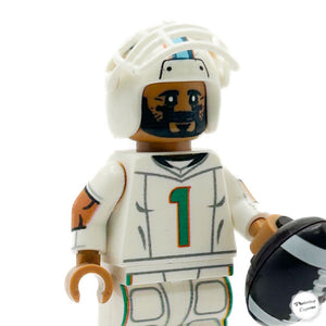 #1 QB Tua Dolphins Football Player Minifig made using LEGO parts - B3 Customs