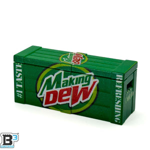 Making Dew Soda BrickArms Custom Printed Crate - B3 Customs