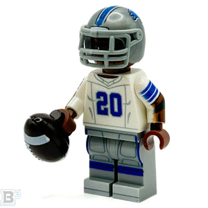 #20 RB Barry Detroit Lions Football Player Minifig made using LEGO parts - B3 Customs