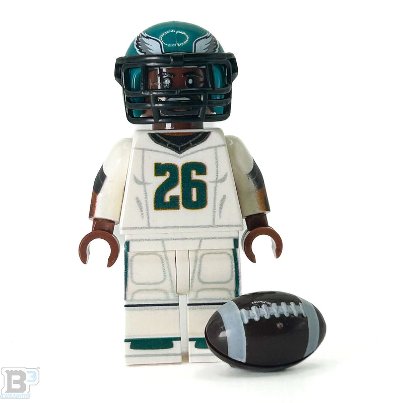 26 RB Barkley Eagles Football Player Minifig made using LEGO parts