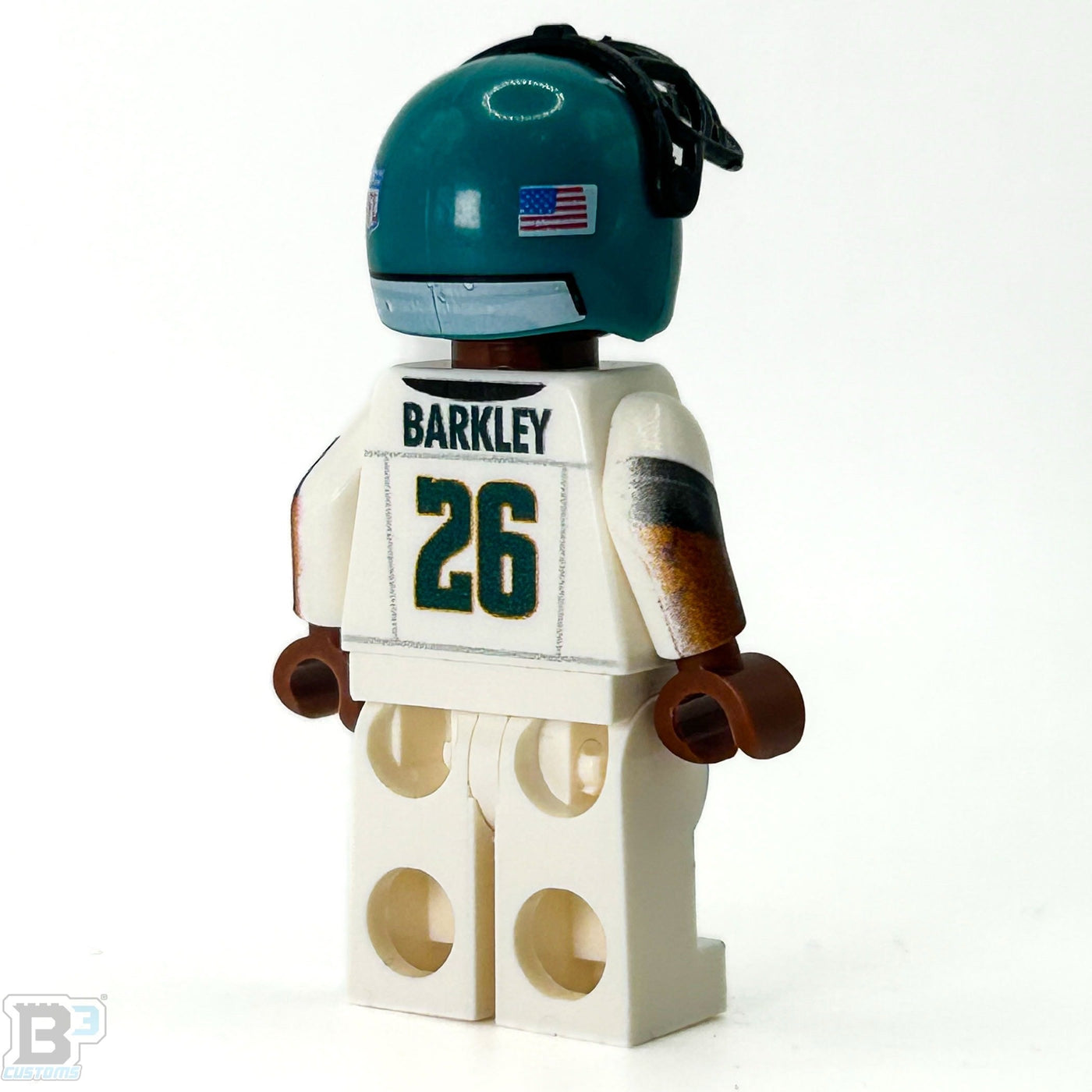 26 RB Barkley Eagles Football Player Minifig made using LEGO parts