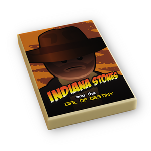 Indiana Stones, Dial of Destiny Movie Cover (2x3 Tile) made using LEGO part