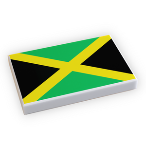 Jamaica Flag Tile made from LEGO