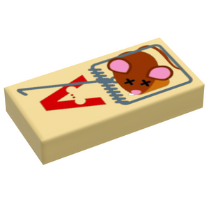 B3 Customs® Mouse Trap w/ Dead Mouse (1x2 Tile)