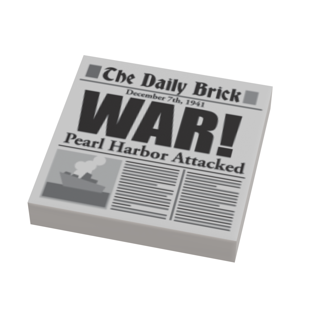 Custom Printed LEGO Minifig Newspaper Tile – 'Trump Wins Election!' 2x2 White Tile, 2024