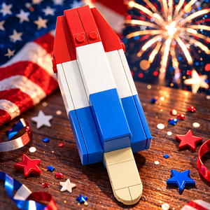 Liberty USA Popsicle made from LEGO