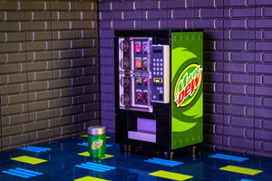 Making Dew - B3 Customs Soda Vending Machine made using LEGO parts