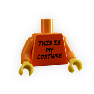 Halloween This is My Costume Minifig Torso made using LEGO parts