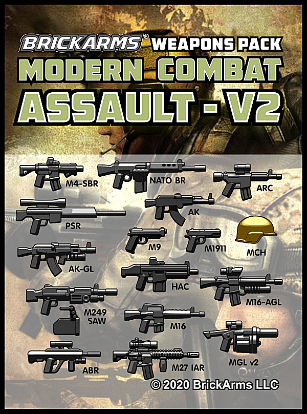 BrickArms Modern Combat Assault V2 Pack B3 Customs