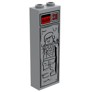 Solo in Carbonite (1x2x5 Brick) made using LEGO parts - B3 Customs
