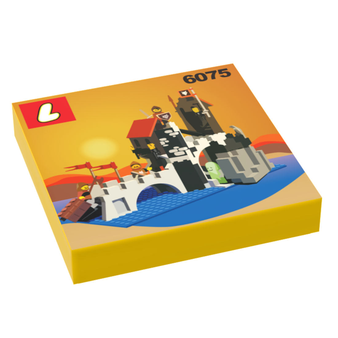 Wolfpack Tower Set 6075 Custom Printed 2x2 Tile made using LEGO part ...