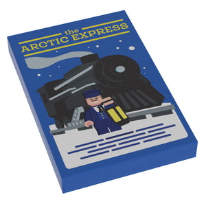 Arctic Express Train Christmas Movie Cover (2x3 Tile) made using LEGO parts - B3 Customs