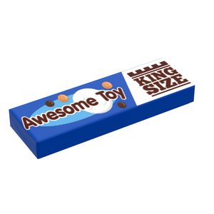 King Size Awesome Toy - B3 Customs® Printed 1x3 Tile