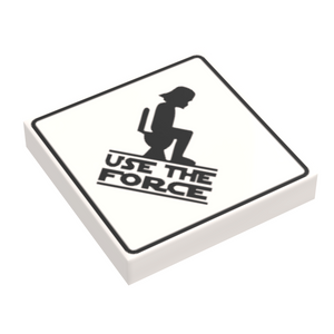 B3 Customs® Use the Force Restroom Funny Minifig Sign