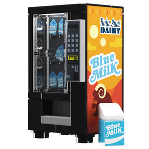 Blue Milk Vending Machine Building Set made using LEGO parts - B3 Customs