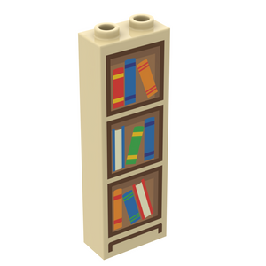 Bookshelf (1x2x5 Brick) made using LEGO parts - B3 Customs