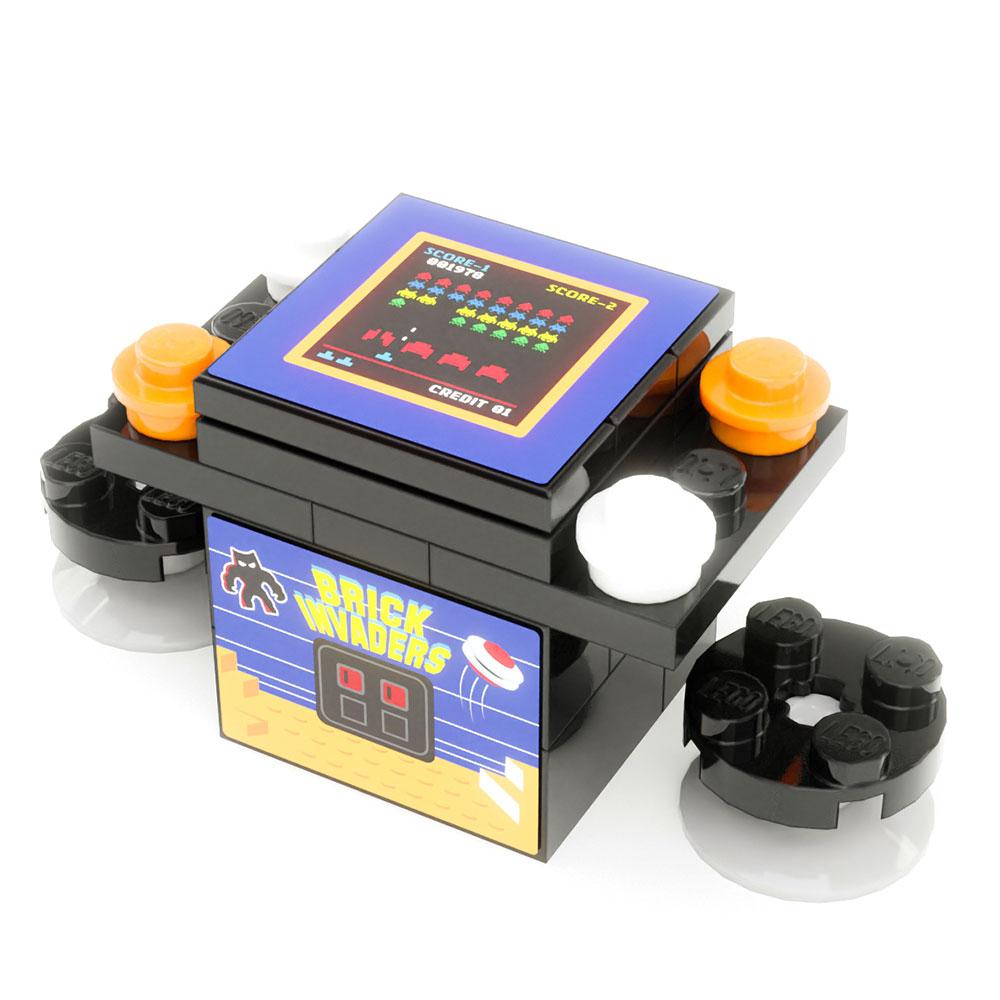 Brick Invaders 2-Player Classic Arcade made using LEGO parts - B3