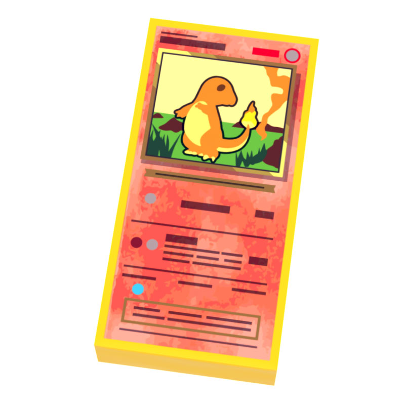 lego pokemon cards Fire Lizard